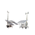 6.2m Electric lifting mast 4x150w led solar mobile lighting tower